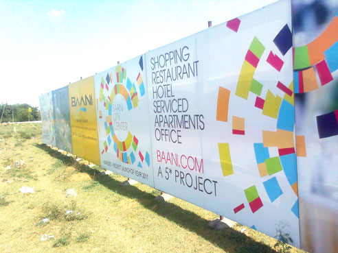 Outdoor flex hoarding and large format branding