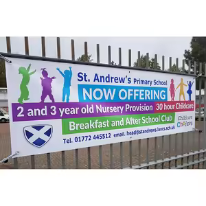 Vinyl flex banner for outdoor signage
